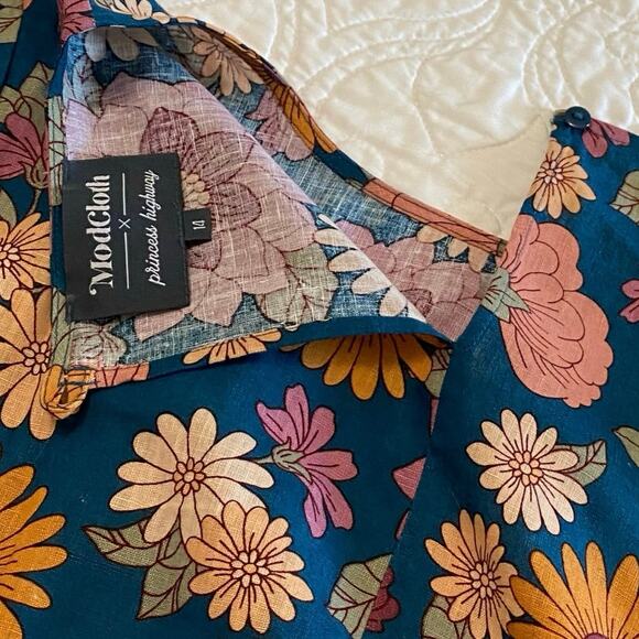 ModCloth x Princess Highway Floral Shift Dress Women’s Plus Size 14 Linen blend - Picture 7 of 8